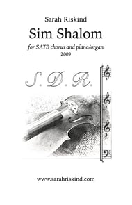 Sim Shalom SATB choral sheet music cover Thumbnail